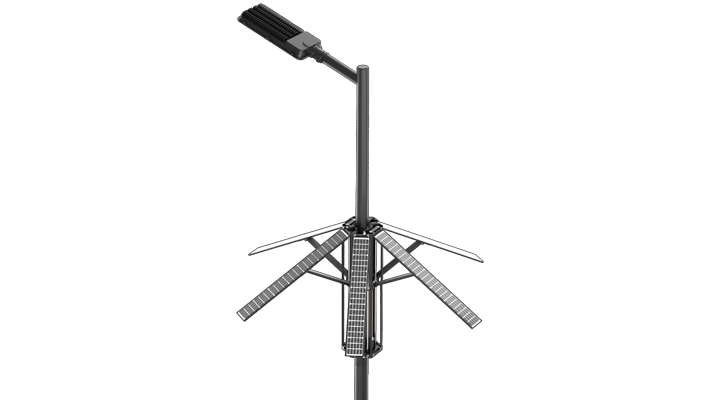 Grid-connected solar street lighting