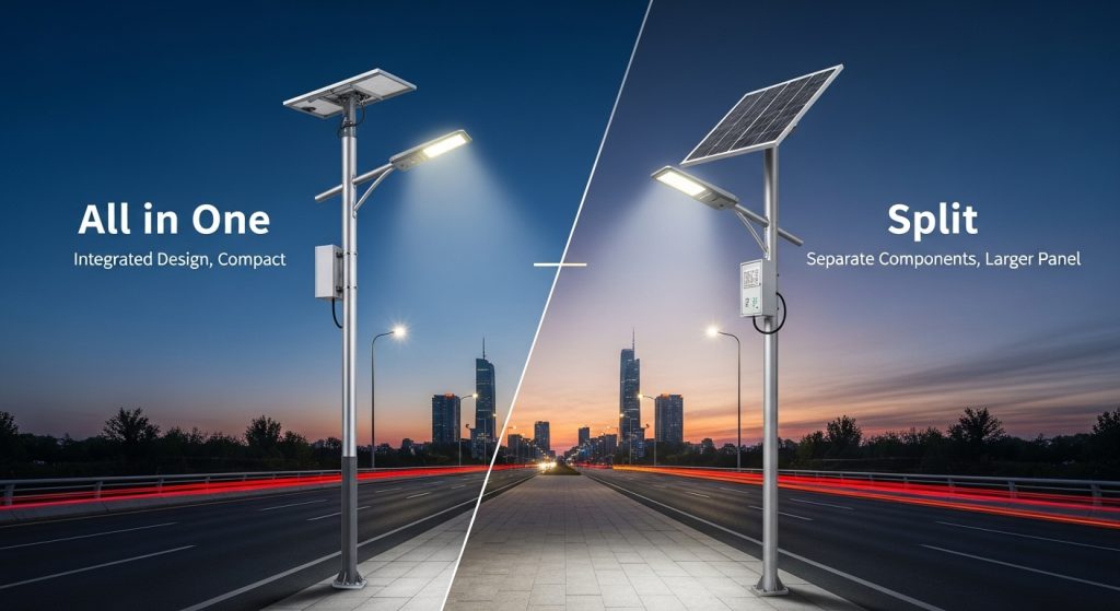 All in One vs Split Solar Street Lights