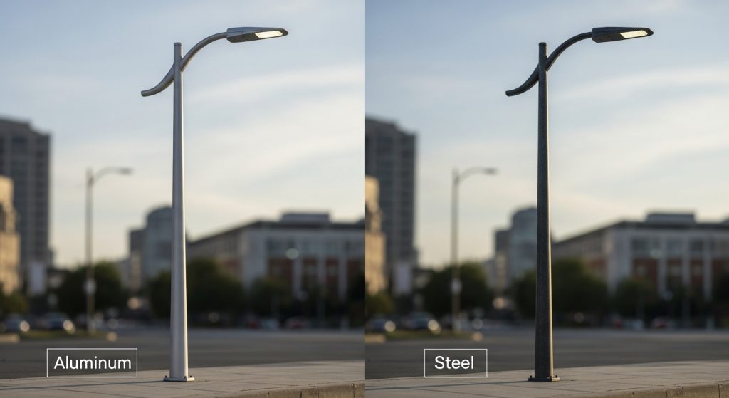 Aluminum vs Steel Light Poles