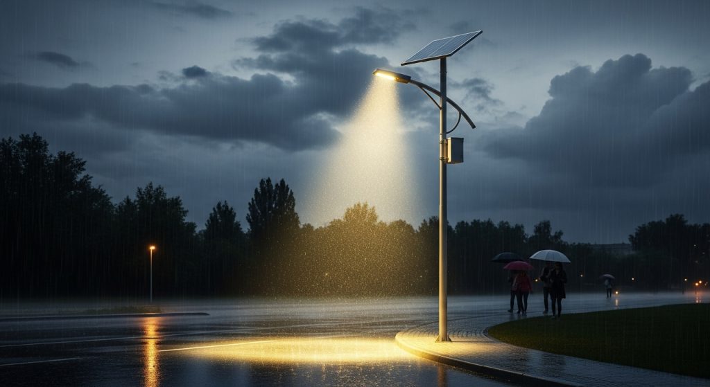 solar street lights work well in cloudy and rainy weather