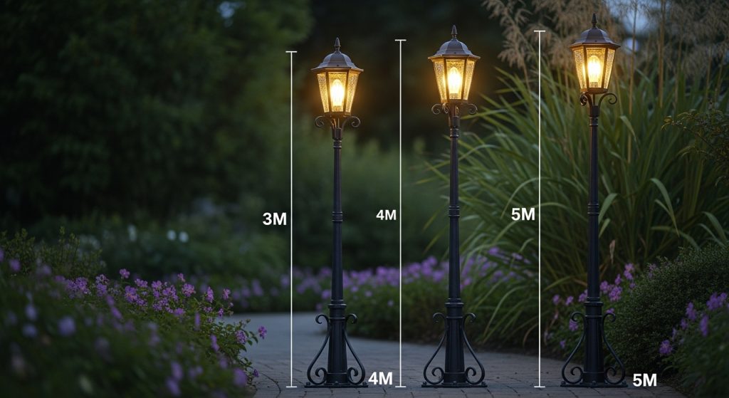 Garden Lamp Posts Be 3M vs 4M vs 5M