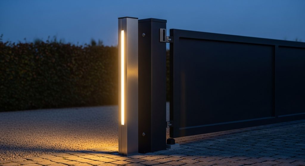 Metal LED Pillar Light for Gates