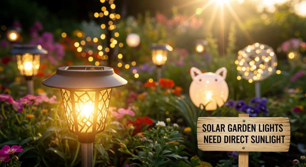 Solar Garden Lights Need Direct Sunlight